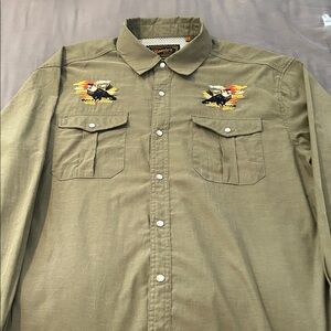 Howler Brothers Olive Green Gauco Snapshirt